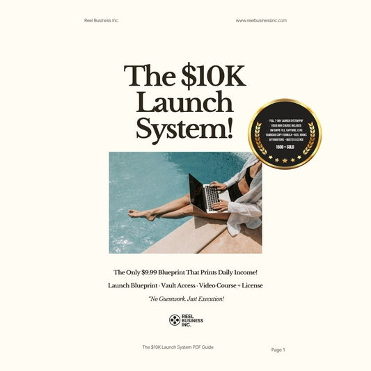 The $10K Launch System - Start from zero. Sell in 7 days!