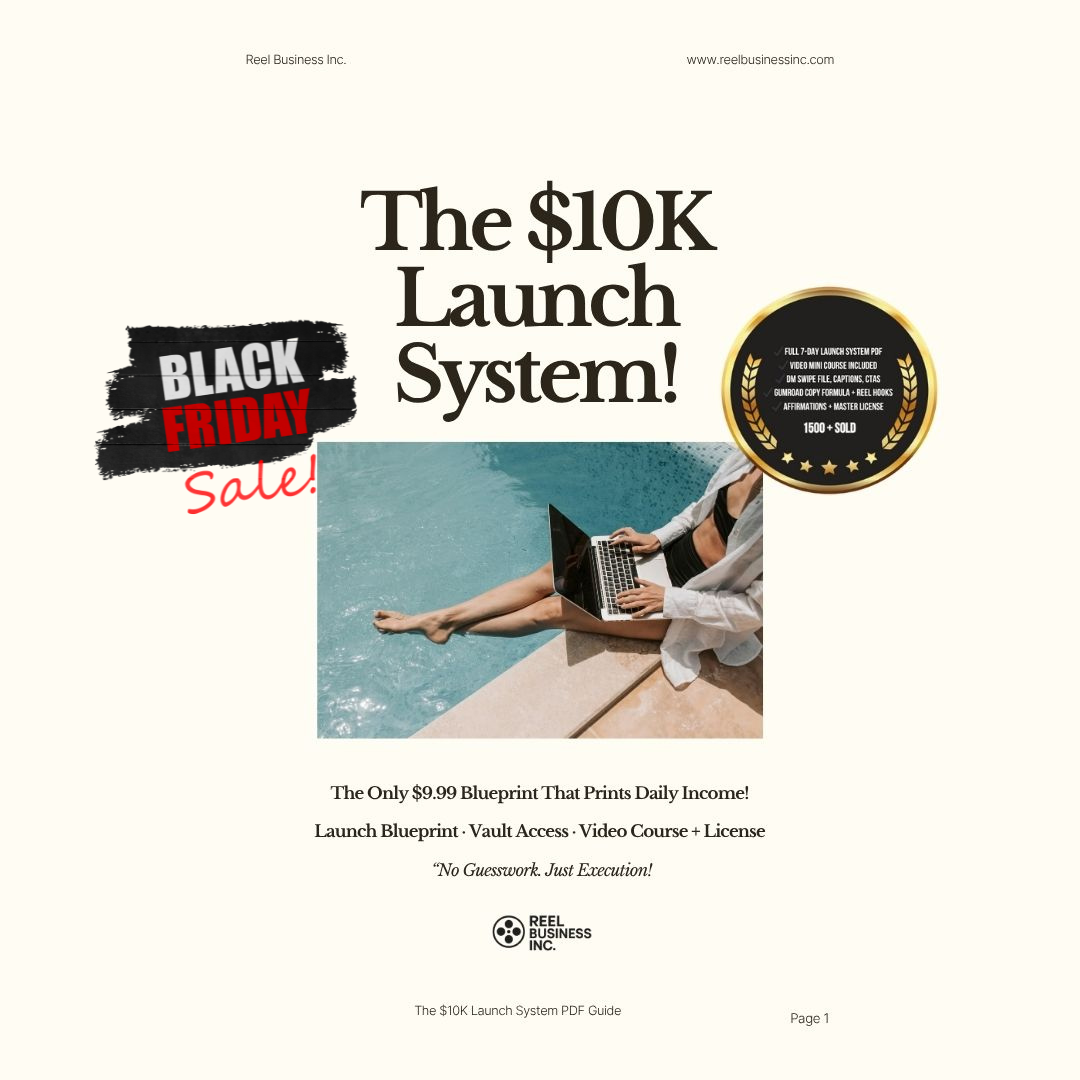 The $10K Launch System - Start from zero. Sell in 7 days!