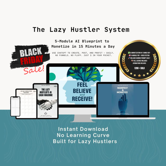 The Lazy Hustler System — Use AI. Make Money in 15 Minutes.