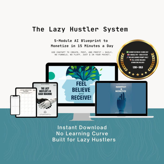 The Lazy Hustler System — Use AI. Make Money in 15 Minutes.