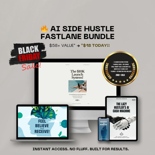 🔥 AI Side Hustle Fastlane Bundle (Limited Time) - Launch Your AI Side Hustle This Week  No Guesswork